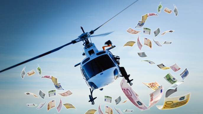 Torna l’elicottero monetario? Bce pronta a distribuire 200 euro a cittadino