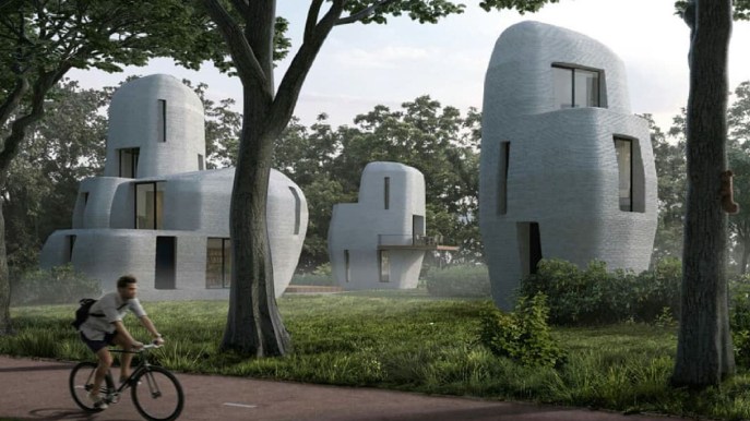 In Olanda arrivano le prime case 3D stampate a forma di masso
