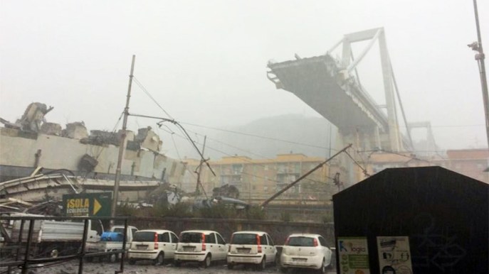Crollo ponte Morandi a Genova: 116 milioni di danni per autotrasporto