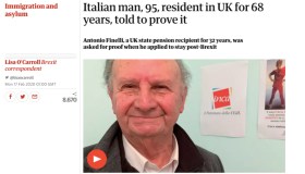 “Follia” Brexit: gli assurdi casi dei due pensionati italiani di 95 e 101 anni