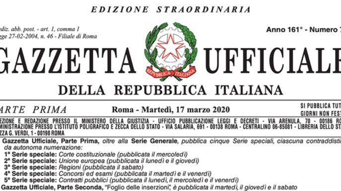 Decreto “Cura Italia”: il testo punto per punto in Gazzetta Ufficiale
