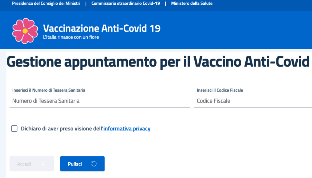 Prenotazione vaccino Covid in Sicilia con il sistema della Struttura commissariale nazionale per l'emergenza creato da Poste Italiane