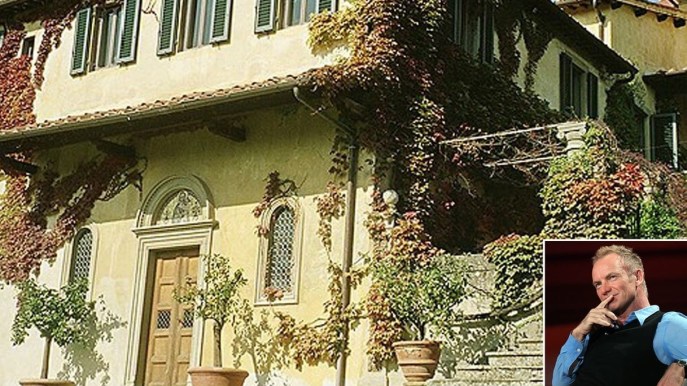 Sting apre le porte del “Palagio”: cifra record per bere nella villa in Toscana