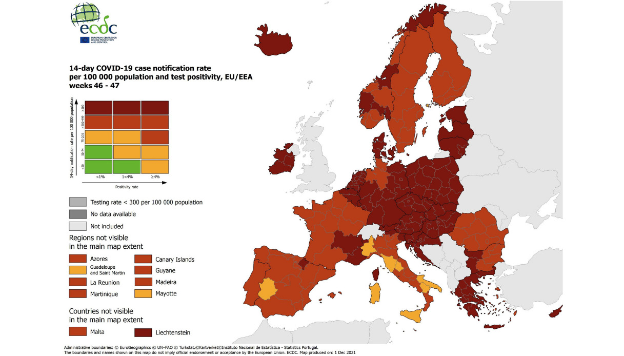 Ecdc, dove corre Omicron: l'analisi sulla diffusione in Europa