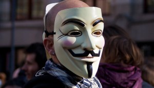 Maschera simbolo di Anonymous