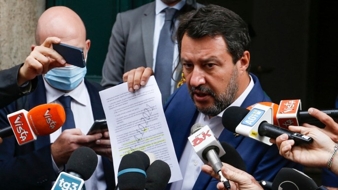 PNRR a rischio: alta tensione Salvini-Letta, Draghi pronto a dimettersi