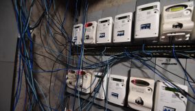 Contatori dell'energia elettrica di un condominio