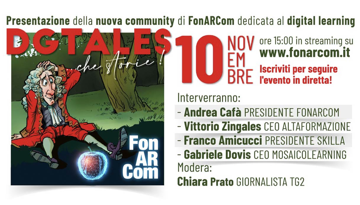 DGTales, la nuova community di FonARCom dedicata al Digital learning