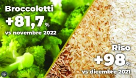 Aumento dei prezzi dei prodotti alimentari, i rincari di dicembre 2022