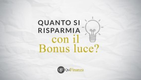 Quanto si risparmia bonus luce