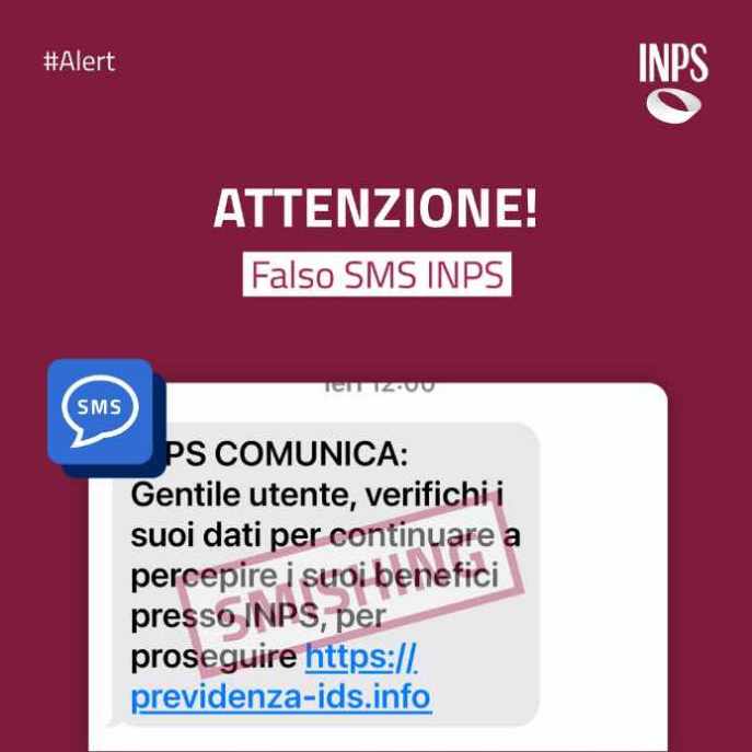 falso sms inps