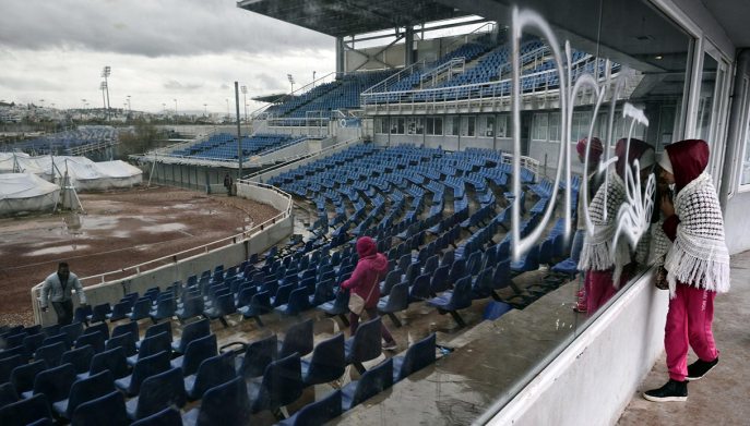 L'Hellinikon Olympic Complex di Atene in stato di abbandono.