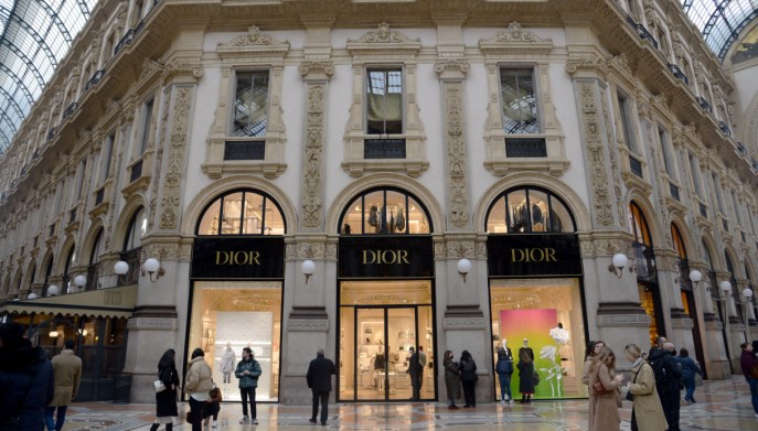 Boutique Dior in Galleria Vittorio Emanuele, Milano.