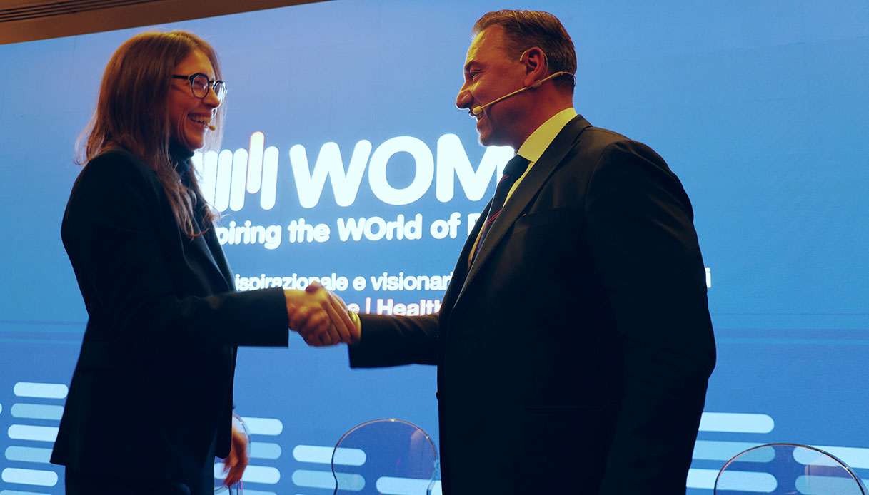Florencia-Bechara-CEO-di-WOMA-e-Michele-Barletta-Michele-Barletta-Presidente-di-BioPharma-Network-e-promotore-di-WOMA