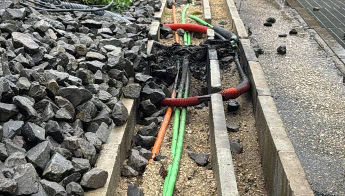 Cavi danneggiati dell'Alta Velocità