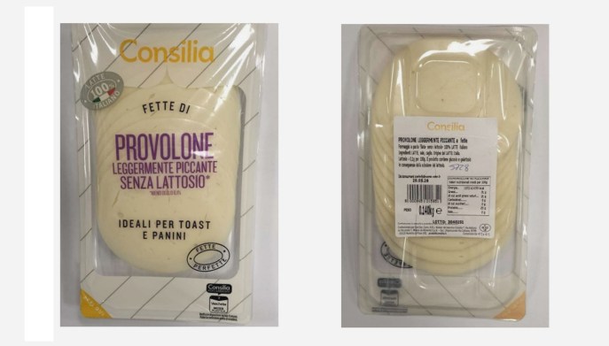Allerta alimentare: ritirato il Provolone senza lattosio Consilia per rischio microbiologico