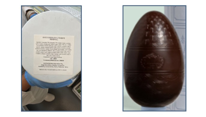 Richiamo di uova di Pasqua al cioccolato fondente Marchesi 1824 per rischio corpi estranei