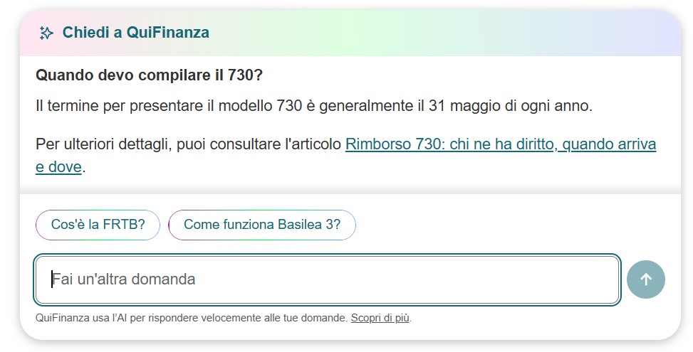 Come funziona "Chiedi a QuiFinanza"