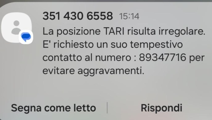 Truffa tassa rifiuti