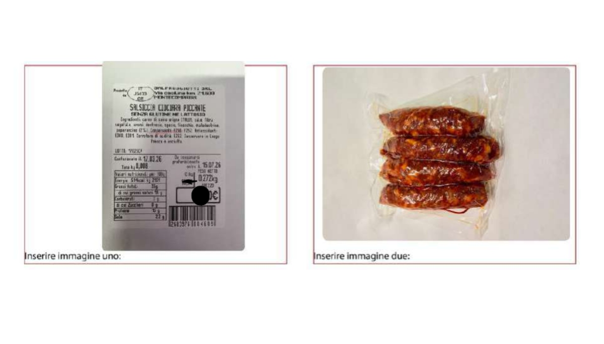 Salsicce richiamate