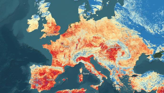 Mappa caldo Europa