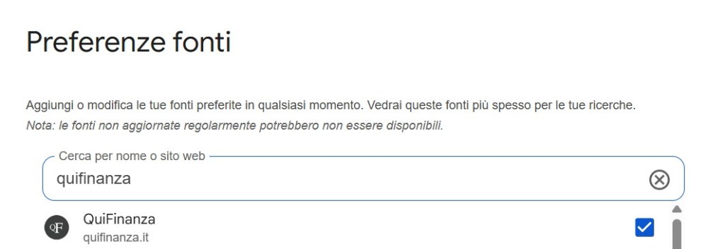 Quifinanza fonte google
