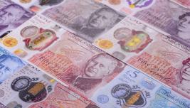 Banconote in sterline britanniche, valuta dei titoli di Stato inglesi Gilts